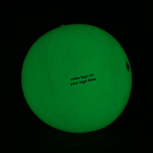 20" GREEN LIGHT UP LED BEACH BALL - 3 SECTIONS OF 3 AG13 BATTERIES INCLUDED & REPLACEABLE #100
