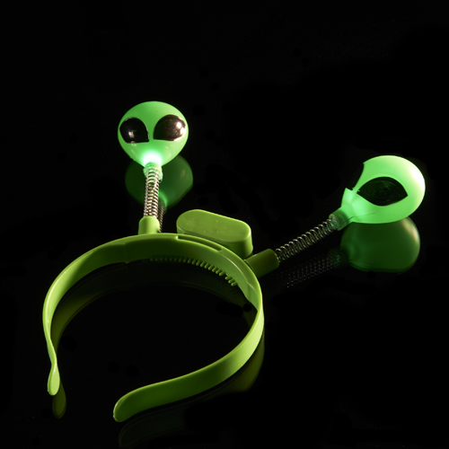 ALIEN FLASHING LED BOPPERS-PACK OF 12- 3X AG13 BATTERIES INCLUDED & REPLACEABLE