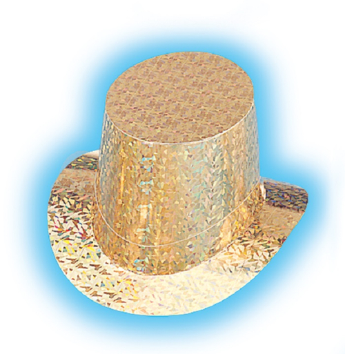 GOLD PRISMATIC TOP HAT - PACK OF 36