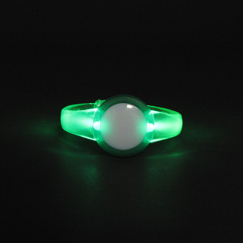 GREEN LIGHT UP LED ROUND BRACELET - 3 AG13 INCLUDED & REPLACEABLE (DISC)