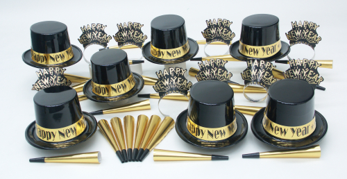 GOLD ECLIPSE PARTY KIT - ASSORTMENT FOR 50