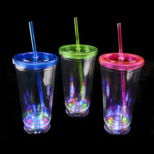 60 OZ LED TUMBLER (STAW / COVER INCLUDED) - ASSORTED