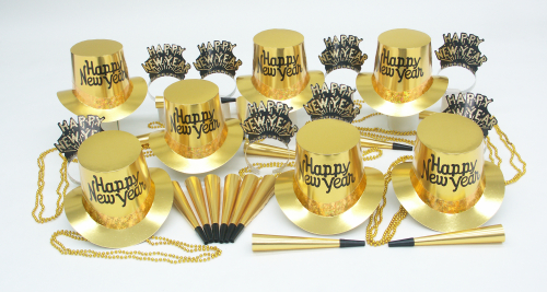 GOLD REGAL PARTY KIT - ASSORTMENT FOR 50
