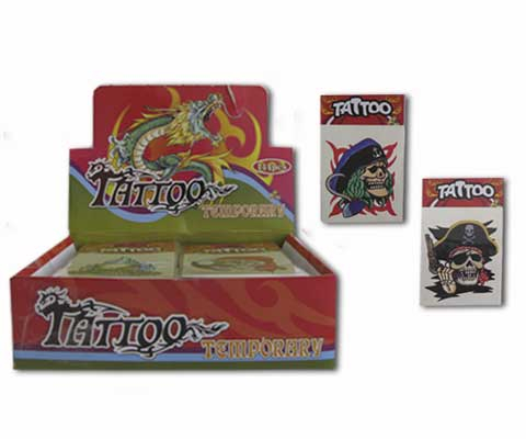 ASSORTED PIRATE TATOOS - PACK OF 12