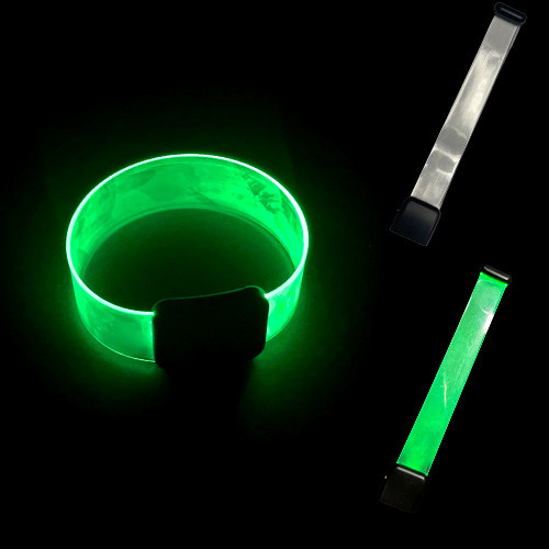 GREEN LED MAGNETIC BRACELET - 2 CR1220 BATTRIES REPLACEABLE