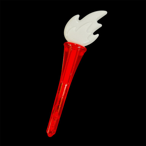 FLASHING OLYMPIC TORCH- 3XAG13 BATTERIES INCLUDED & REPLACEABLE