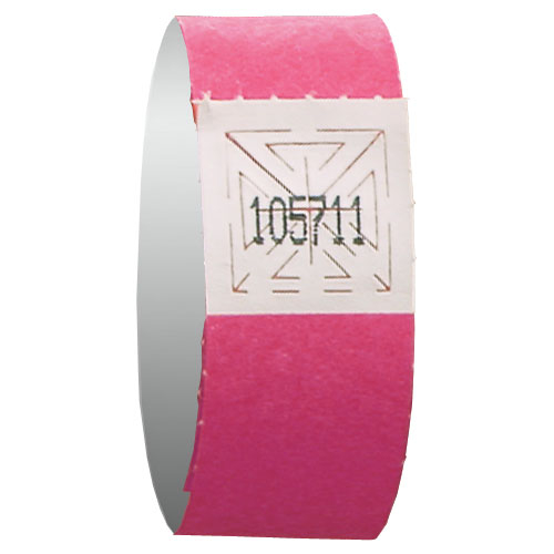 NEON PINK WRISTBAND EVENT ADMISSION - 3/4" - PACK OF 500 UNITS
