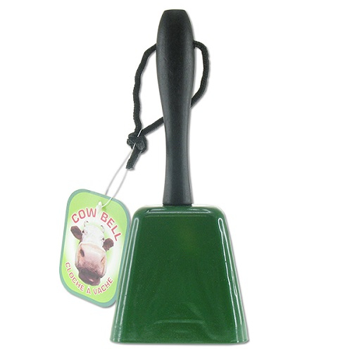 COWBELL WITH HANDLE - GREEN