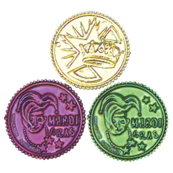 MARDI GRAS COIN 1.5" - PACK OF 144