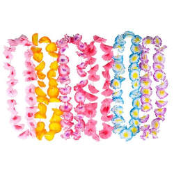 COLLIER A FLEURS DEUX TONS 36" - PAQUET DE 12