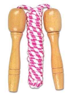 WOODEN HANDLE JUMP ROPE 7' - PACK OF 12