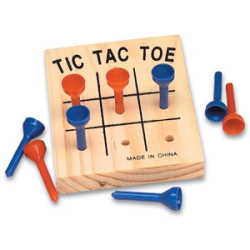 JEU DE TIC-TAC-TOE EN BOIS DE 3" (M)