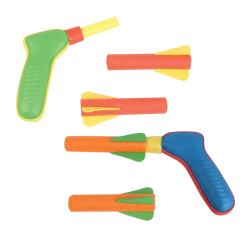 LANCE FLECHETTES EN MOUSSE 4" - ASSORTIES - PAQUET DE 12