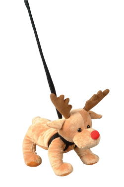 PLUSH REINDEER ON LEACH 12"