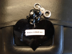 BIJOUX DE SAC ET PORTE-CLES BLING - COEUR 2 TONS - (DISC.)