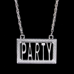 COLLIER BLING "PARTY" - PAQUET DE 12 (DISC)