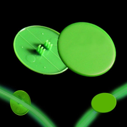 CLIP ON MEDALLION FOR GLOW NECKLACE AND BRACELET - GREEN - PACK OF 50