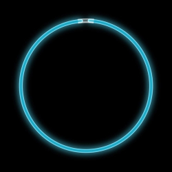 GLOW NECKLACE 22" - BLUE - TUBE OF 50