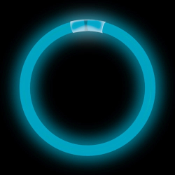 BRACELET LUMINEUX 8" - BLEU - TUBE DE 50