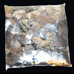 MINI METALLIC SQUARE CONFETTIS 1/2''-SILVER (BAG 1 KG)