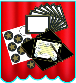 CARTES INVITATION ET CACHET 4"X6" - PAQUET DE 8