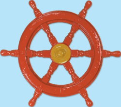 PLASTIC SHIP HELM 24"