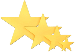 APPLIQUE ETOILE OR 12" (ASPECT METALLIQUE)