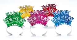 TIARAS HAPPY NEW YEAR ASSORTIES - PAQUET DE 72