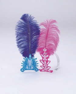 TIARAS AVEC PLUMES (COTE) - PAQUET DE 72