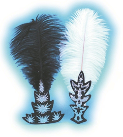ROARING 20`S GLITTERED SIDE FEATHER TIARAS - PACK OF 72