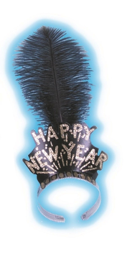 TIARAS NOIR &OR AVEC PLUME - PAQUET DE 50