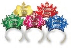 GLITTRED BONNE ANNEE ASSORTED - PACK OF 72