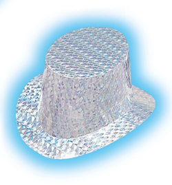 CHAPEAUX HAUTS PRISMATIQUE ARGENT - PAQUET DE 36