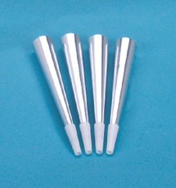 SILVER PARTY HORNS 9'' - PACK PF 50