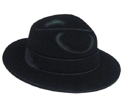 BLACK VELOUR FEDORA - PACK OF 48