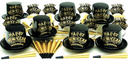 GOLD SPARKLE PARTY KIT - ENSEMBLE POUR 50