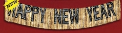 GOLD METALLIC BANNER ( 15'' X 12') - EACH