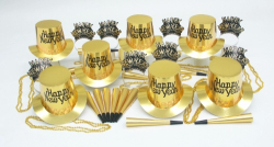 GOLD REGAL PARTY KIT - ASSORTMENT FOR 10