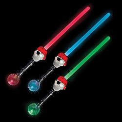 EPEE DEL PIRATE AVEC BOULE MAGIQUE - 3 BATTERIES AAA INCLUSES & REMPLAÇABLES (DISC)