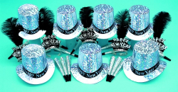 SILVER PRISMATIC PARTY KIT - ENSEMBLE POUR 50