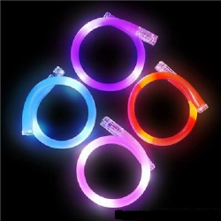 8'' LED FLASHING TUBE BRACELET - ASSORTED - PACK OF 12