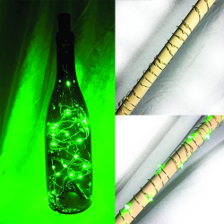 LED BOTTLE CAP LIGHT - GREEN - (20 LED) - 3 AG13 BATTERIES INCLUDED & REPLACEABLE