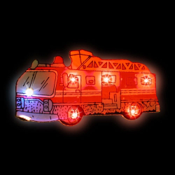 CAMION DE POMPIER LUMINEUX - PAQUET DE 12