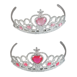 COURONNE AVEC PIERRE EN FORME DE COEUR - PAQUET DE 12
