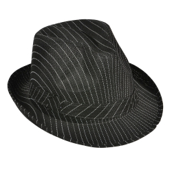 PINSTRIPE FEDORA - BLACK