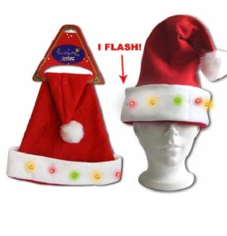 FLASHING SANTA HAT