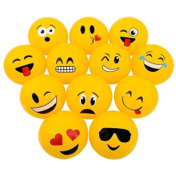 BALLON DE PLAGE EMOJI 16" - PAQUET DE 12