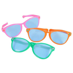 LUNETTES DE SOLEIL GEANTES - ASSORTIES - PAQUET DE 12