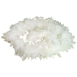 WHITE FEATHER BOA 6' - 60 GR