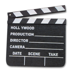 MOVIE CLAPPERBOARD 7'' X 8''